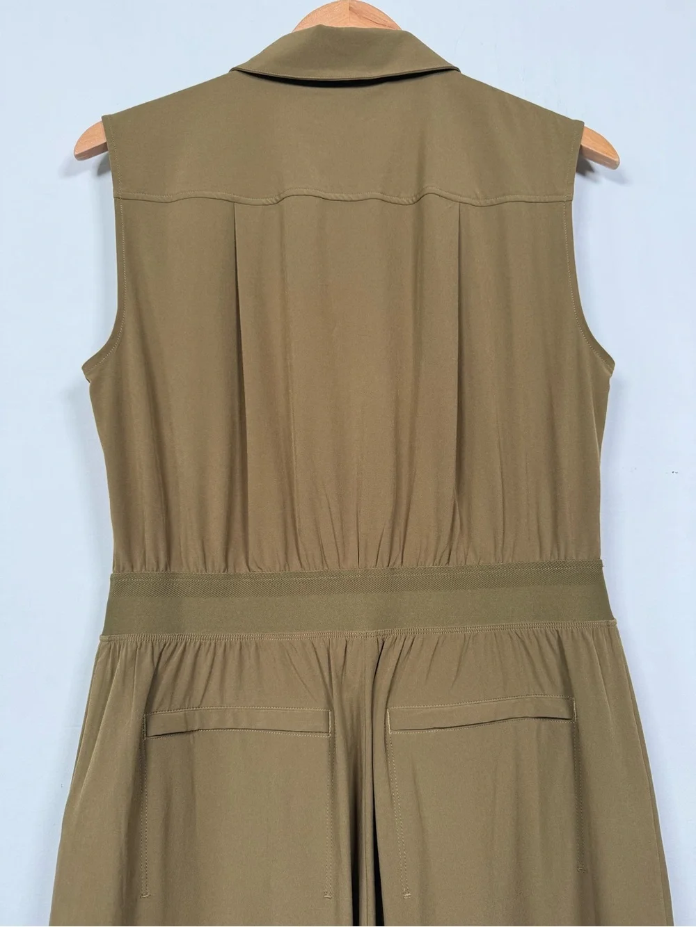 Athleta Brooklyn Heights Wide Leg Jumpsuit Olive Green Size 8 Great  Condition